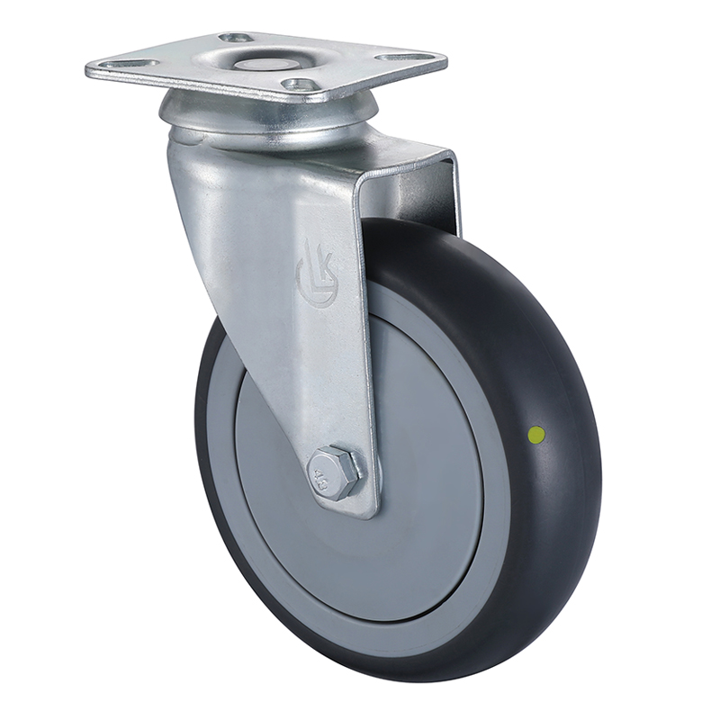 Swivel Castor 125mm Load 100kg Conductive Thermoplastic Rubber wheels