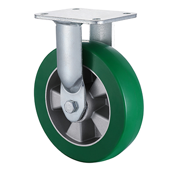 Extra Heavy Duty Rigid Castors 250mm Load 700kg Elastic Polyurethane wheel Sale