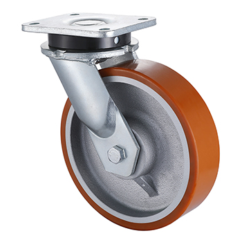 Extra Heavy Weigh Swivel Casters 250mm Load 1250kg Casting Polyurethane wheel L&K Rollen