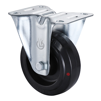 Fixed Castor 100mm Load 80kg High Temperature Rubber wheels