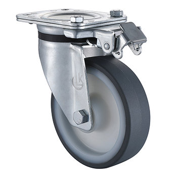 Swivel Castors with Directional Lock 160mm Load 450kg Injection Polyurethane Wheel