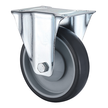 Fixed Castors 200mm Load 250kg Thermoplastic Rubber wheels