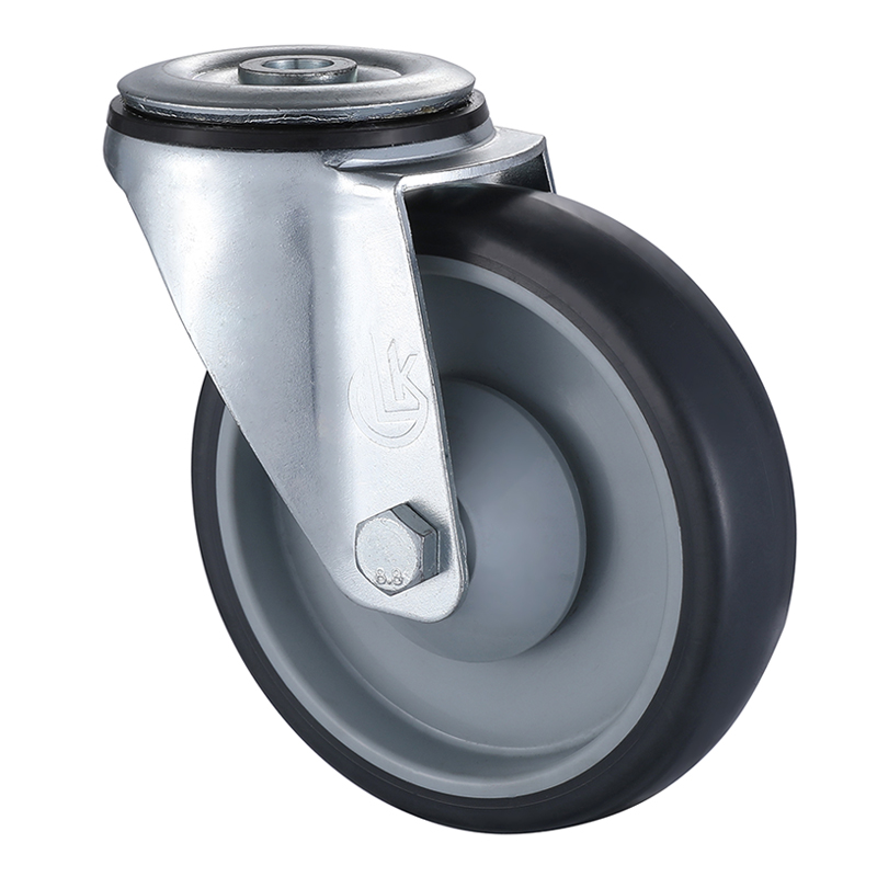 Swivel Castors with Bolt Hole 100mm Load 100kg Thermoplastic Rubber wheels