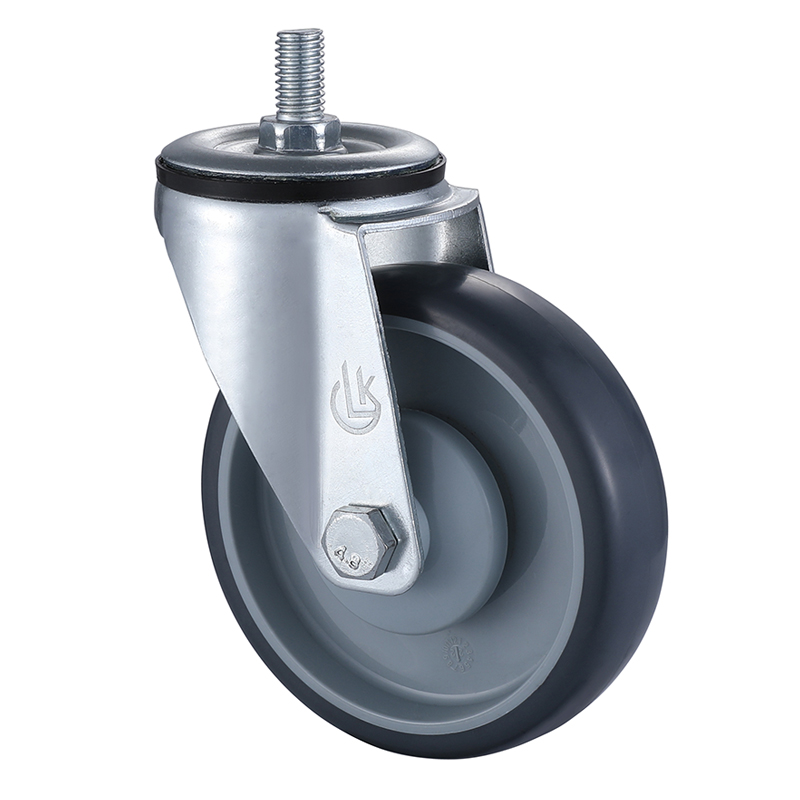 Screw head Swivel Castors 100mm Load 100kg Thermoplastic Rubber wheels