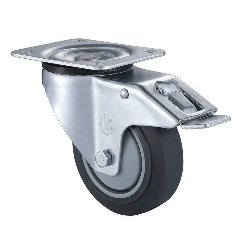 Swivel Castors with Total brake 125mm Load 150kg Thermoplastic Rubber wheels