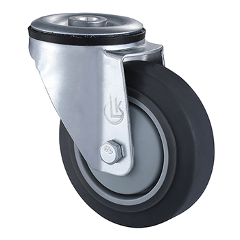 Swivel Castors with Bolt Hole 100mm Load 120kg Thermoplastic Rubber wheels