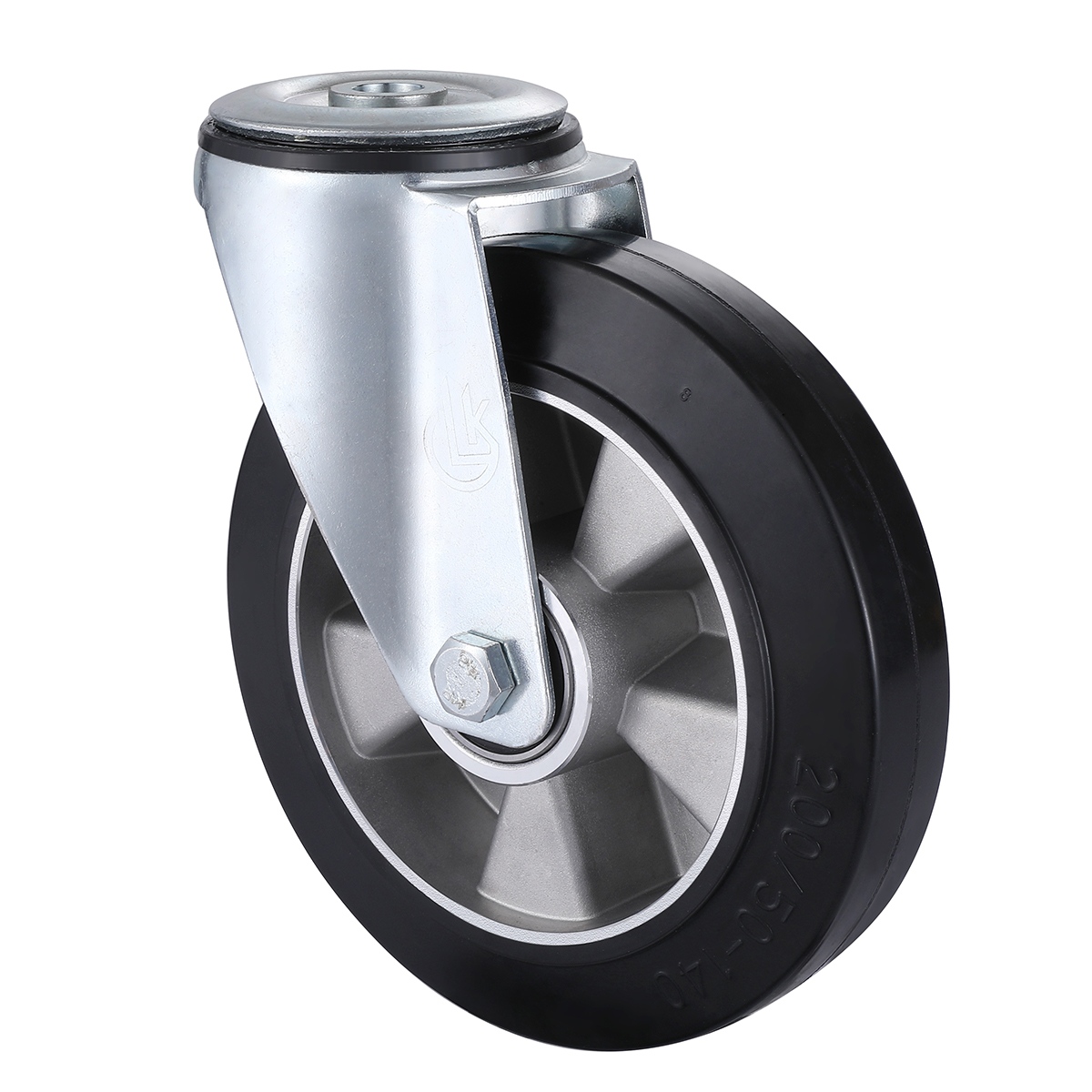 Swivel Castor 80mm Load 150kg Elastic rubber wheels