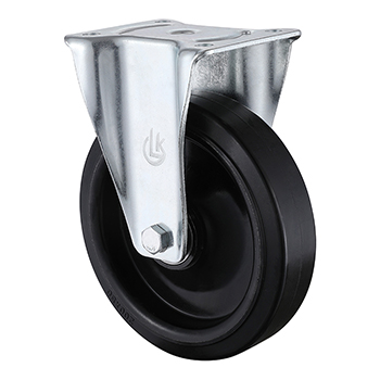 Fixed Castor 160mm Load 500kg Elastic rubber wheels