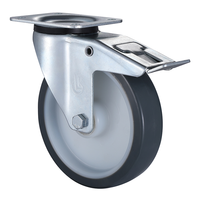 Swivel Castor with Total Lock 80mm Load 110kg Injection Polyurethane wheels