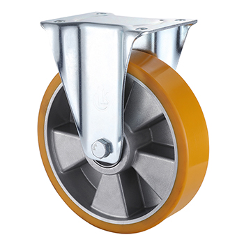 Fixed Castor 100mm Load 300kg Casting Polyurethane wheels