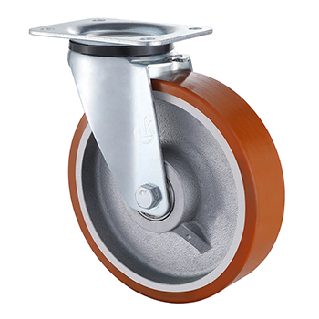 Swivel Castor 100mm Load 350kg Casting Polyurethane wheels