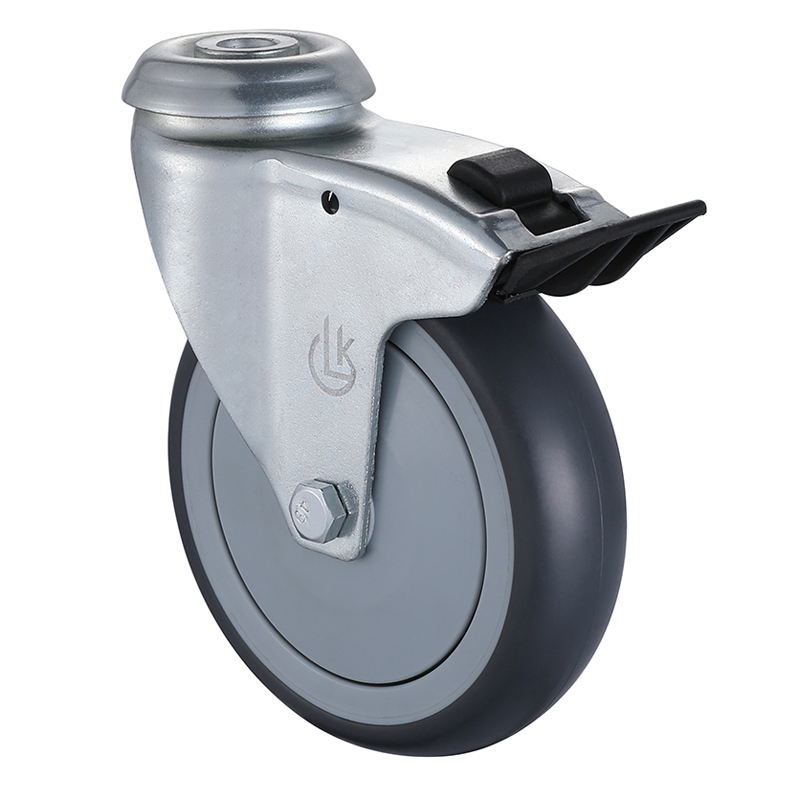 Swivel Castor with Total Lock 100mm Load 100kg Thermoplastic Rubber wheels