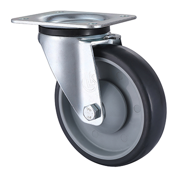 Popular Thermoplastic Rubber Swivel Castors 100mm Load 100kg