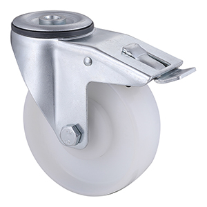 Top Polypropylene Bolt Hole with Total Brake Castors 80mm Load 80kg