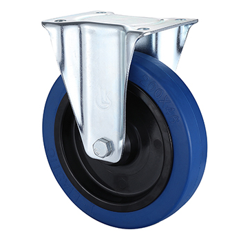 Top Elastic Rubber Fixed Castors 160mm Load 300kg