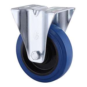 Hight Quality Elastic Rubber Fixed Castors 80mm Load 140kg