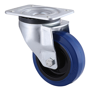 Popular Elastic Rubber Swivel Castors 200mm Load 500kg