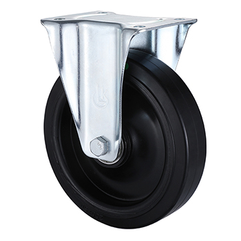 Top Supplier Elastic Rubber Fixed Castors 200mm Load 500kg