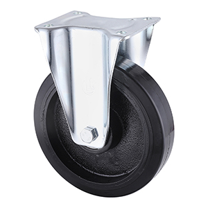 Wholesale Elastic Rubber Fixed Castors 160mm Load 450kg