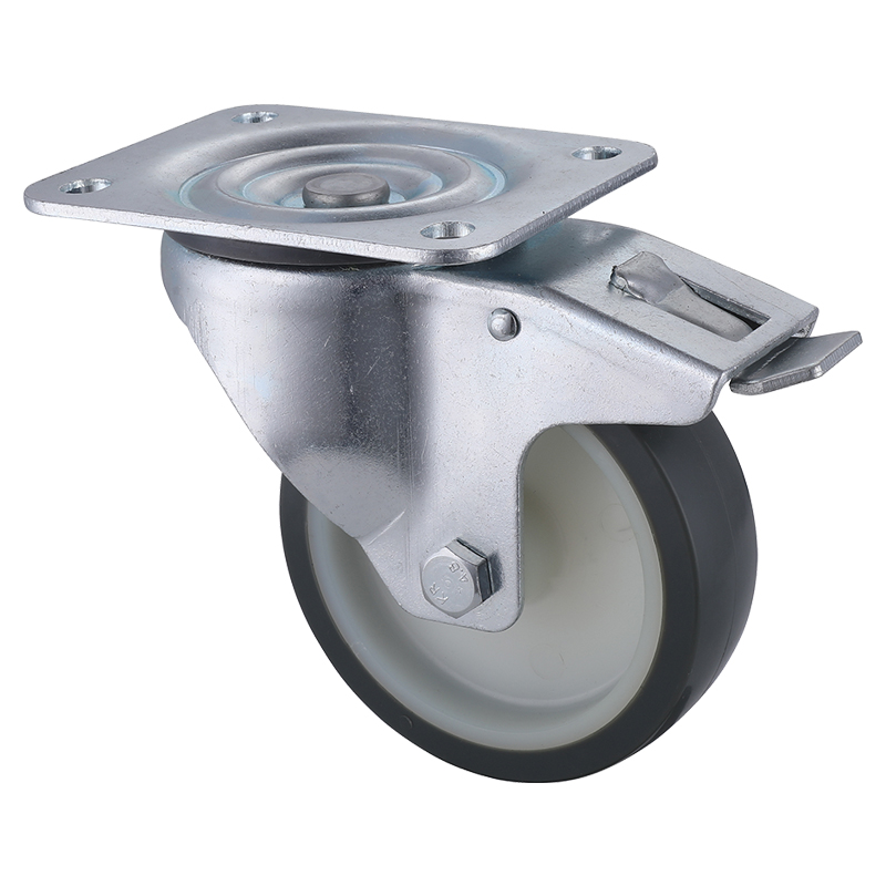 Top Polyurethane Total Brake Castors 125mm Load 250kg