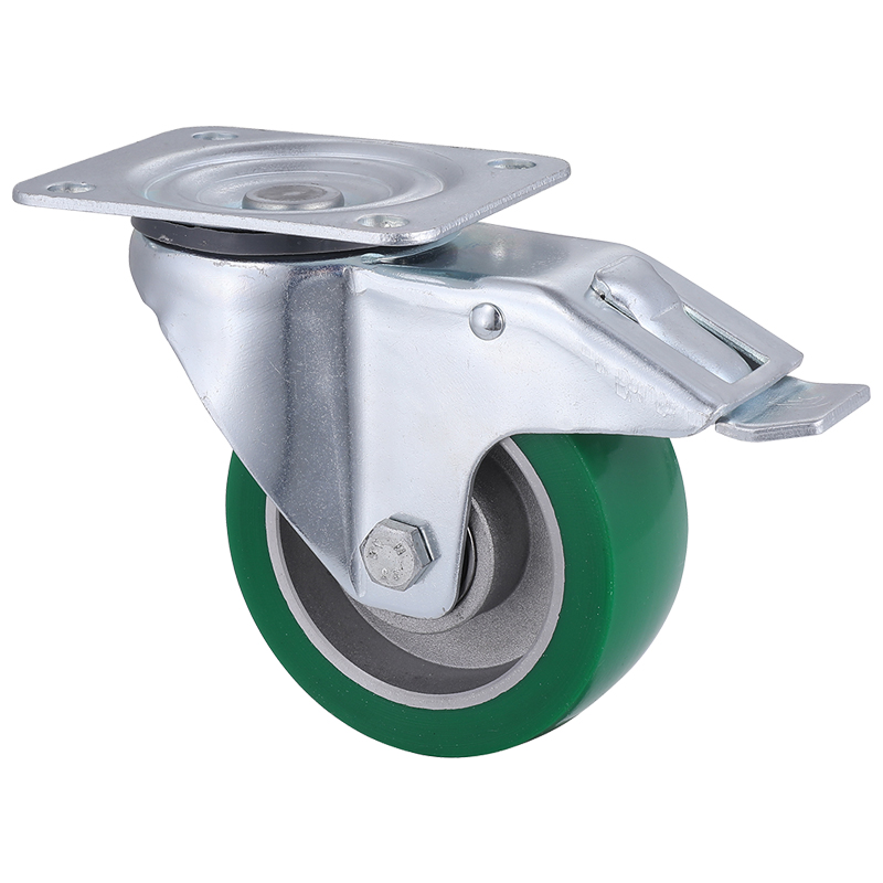 Hight Quality Polyurethane Total Brake Castors 100mm Load 180kg