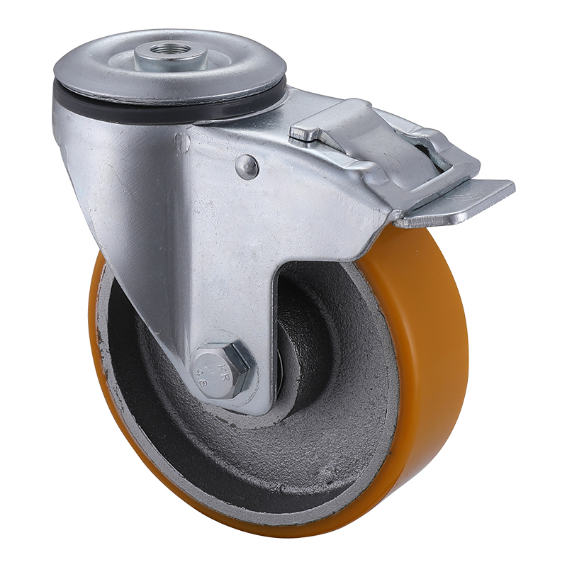 Wholesale Polyurethane Bolt Hole with Total Brake Castors 80mm Load 250kg