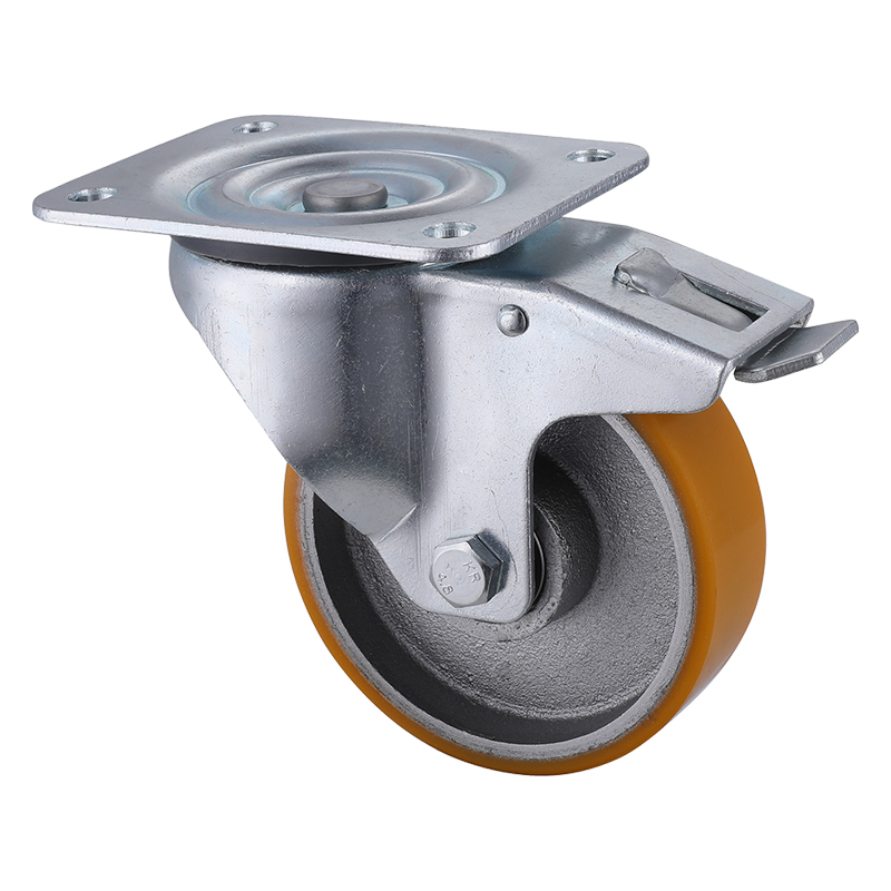 Wholesale Polyurethane Total Brake Castors 100mm Load 350kg