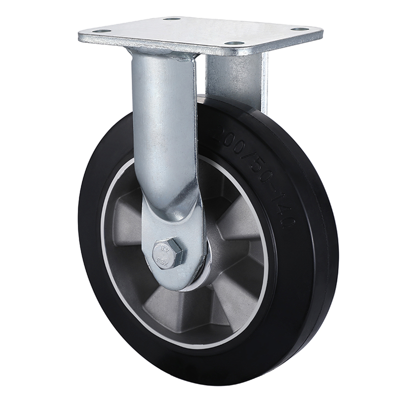 Hight Quality Elastic Rubber Fixed Castors 150mm Load 400kg