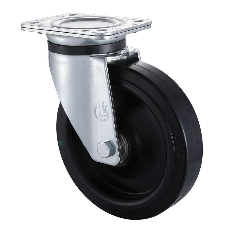 Popular Elastic Rubber Swivel Castors 160mm Load 450kg