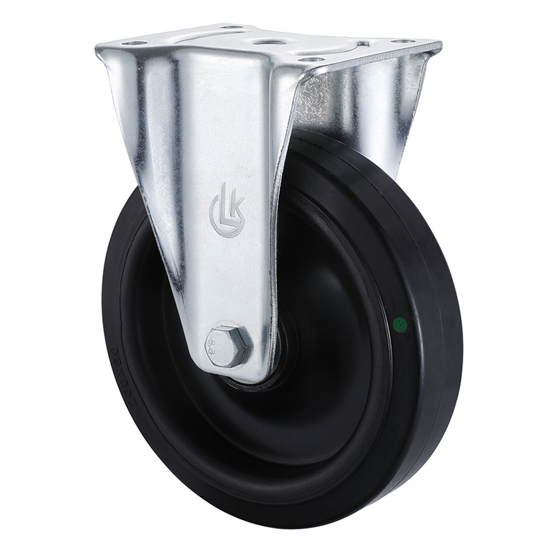 Popular Elastic Rubber Fixed Castors 160mm Load 450kg