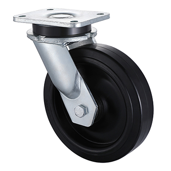 Popular Elastic Rubber Swivel Castors 160mm Load 450kg