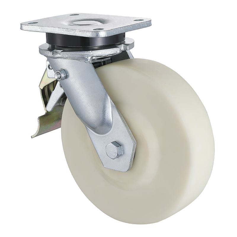 Hight Quality Super Heavy Duty Nylon Tail Brake Castors 200mm Load 2000kg