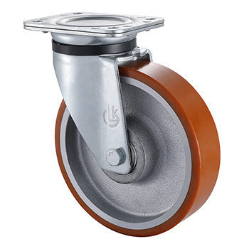 L&K Industry Leading Heavy Duty Polyurethane Swivel Castors 250mm Load 1000kg