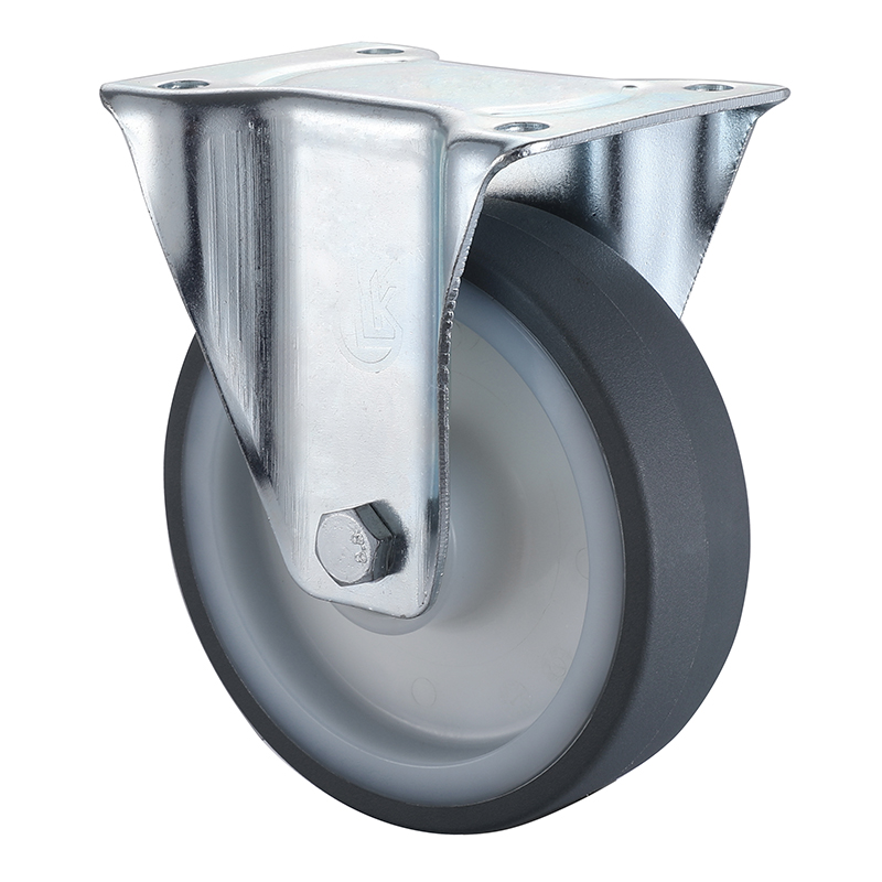 L&K Best Heavy Duty Grey Thermoplastic Polyurethane Fixed Castors 160mm Load 550kg