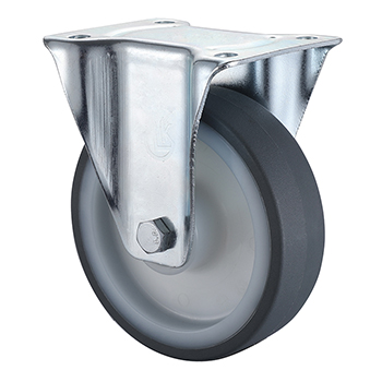 L&K Best Heavy Duty Grey Thermoplastic Polyurethane Fixed Castors 200mm Load 800kg