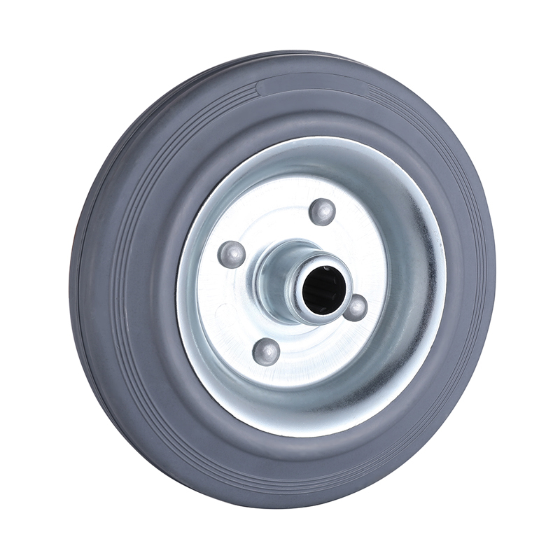 Leading Supplier 125mm Non Marking Grey Solid Rubber Wheels Load 100kg