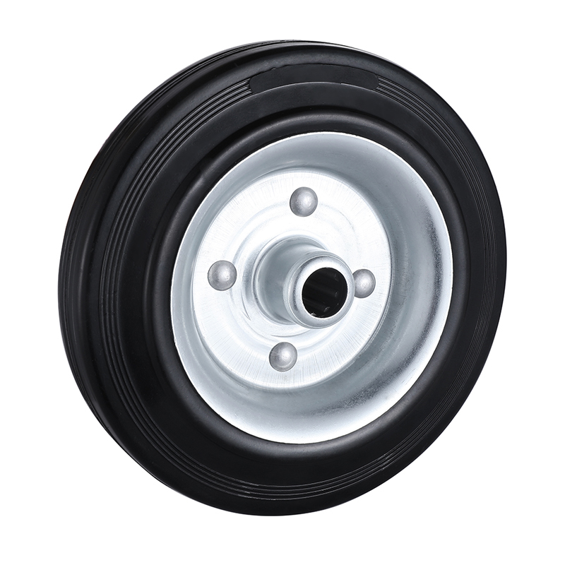 Leading Supplier 100mm Black Solid Rubber Wheels Load 75kg