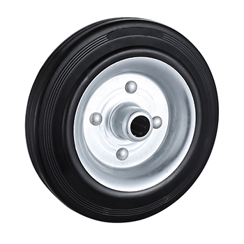 Leading Supplier 100mm Black Solid Rubber Wheels Load 75kg