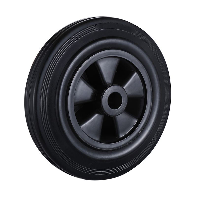 Leading Supplier 80mm Black Solid Rubber Wheels Load 50kg