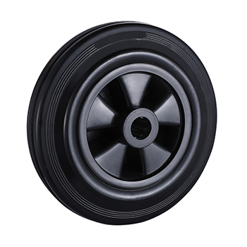 Leading Supplier 100mm Black Solid Rubber Wheels Load 75kg