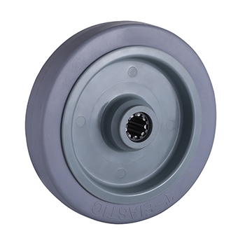 L&k Supplier 100mm Non-Marking Grey Elastic Rubber Wheels Load 160kg