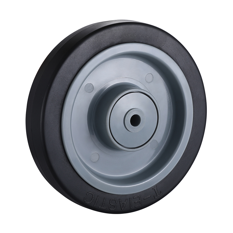 L&k 125mm Black Elastic Rubber Wheels Load 250kg
