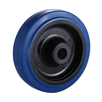 L&k Supplier 100mm Blue Elastic Rubber Wheels Load 180kg