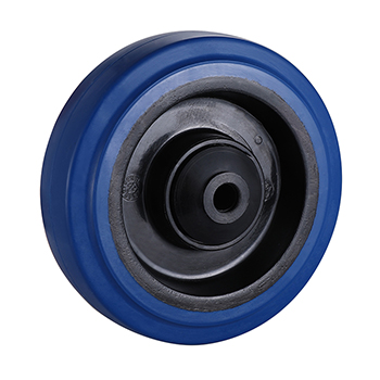 L&k Supplier 100mm Blue Elastic Rubber Wheels Load 180kg