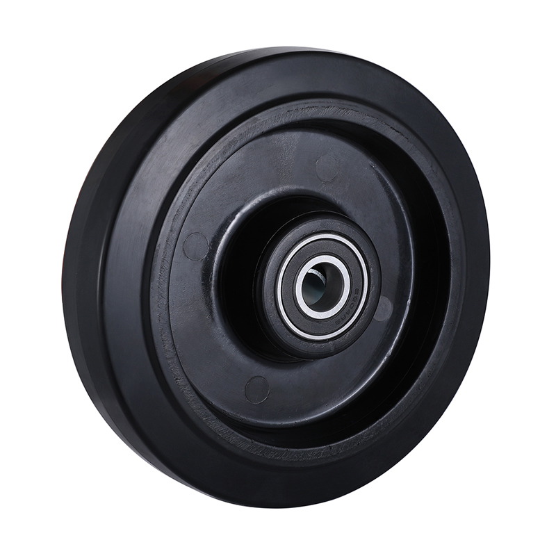 L&k 125mm Black Elastic Rubber Wheels Load 230kg