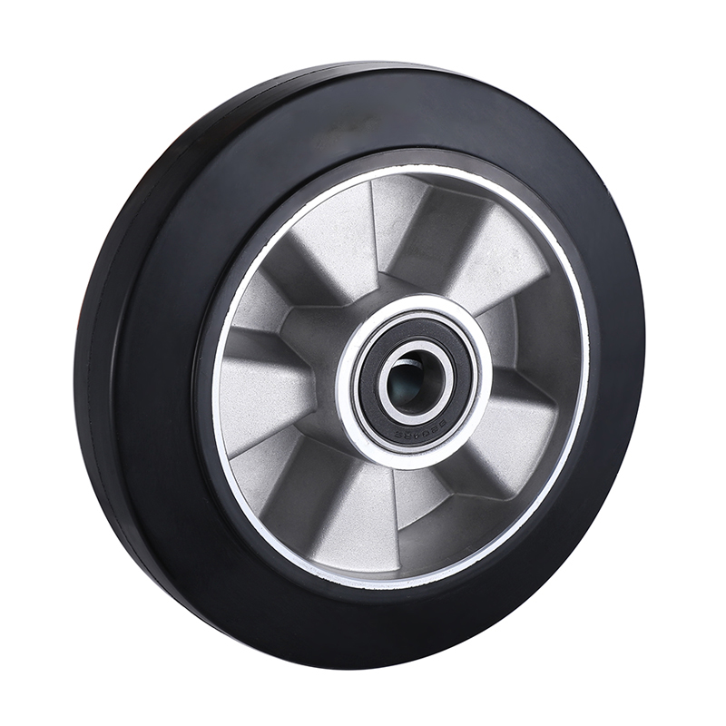 L&k 80mm Black Elastic Rubber Wheels Load 150kg