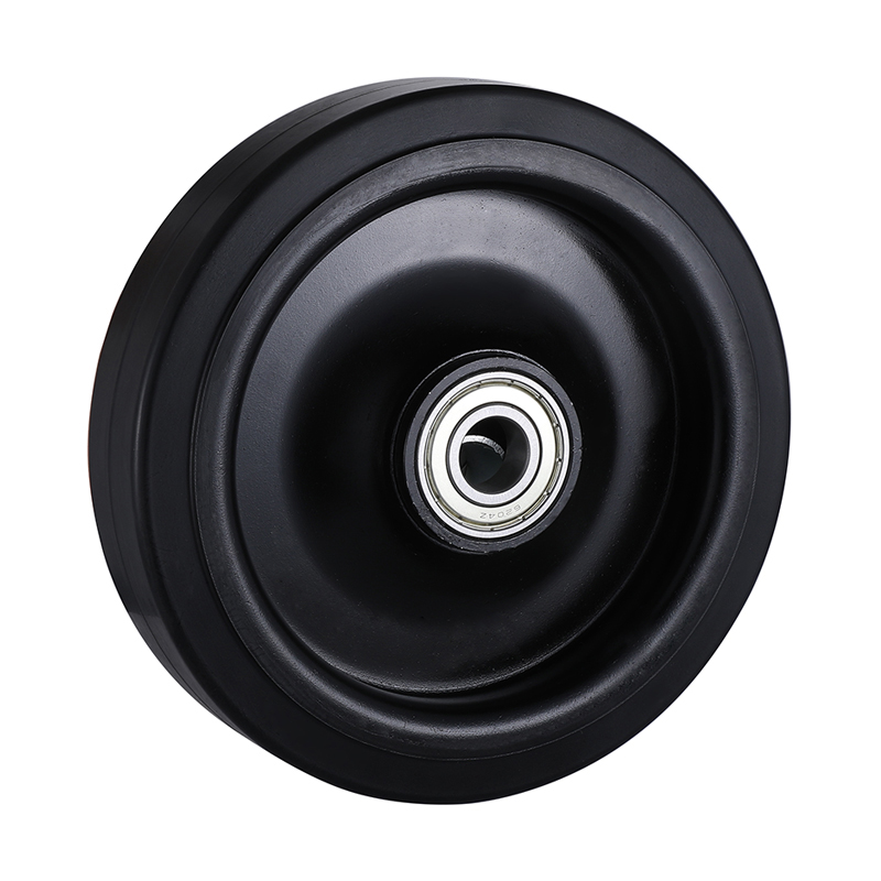 Germany Supplier 160mm Black Elastic Rubber Wheels Load 450kg for Trolleys