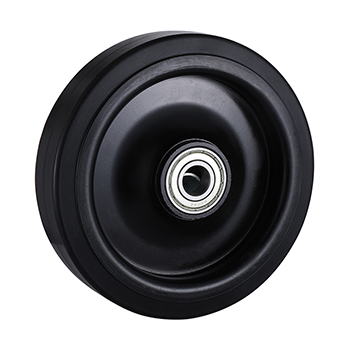 Germany Supplier 200mm Black Elastic Rubber Wheels Load 550kg for Trolleys